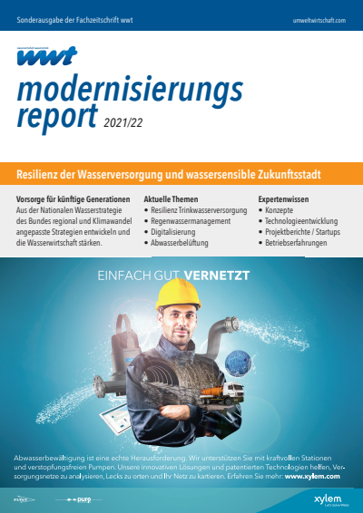 Cover der Ausgabe: wwt Wasserwirtschaft Wassertechnik Jahrgang 70 (2021), Heft ModRep