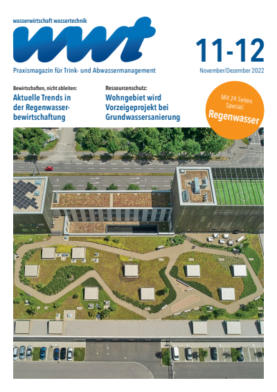 Cover of Volume: wwt Wasserwirtschaft Wassertechnik Volume 71 (2022), Edition 11-12