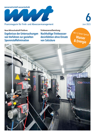Cover of Volume: wwt Wasserwirtschaft Wassertechnik Volume 72 (2023), Edition 6