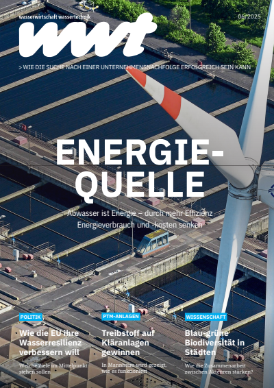 Cover der Ausgabe: wwt Wasserwirtschaft Wassertechnik Jahrgang 74 (2025), Heft 6