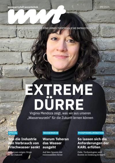 Cover der Ausgabe: wwt Wasserwirtschaft Wassertechnik Jahrgang 74 (2025), Heft 9