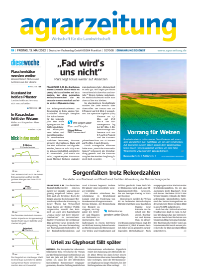 Cover of Volume: agrarzeitung Volume 77 (2022), Edition 19