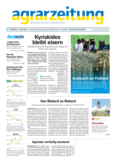 Cover of Volume: agrarzeitung Volume 77 (2022), Edition 24