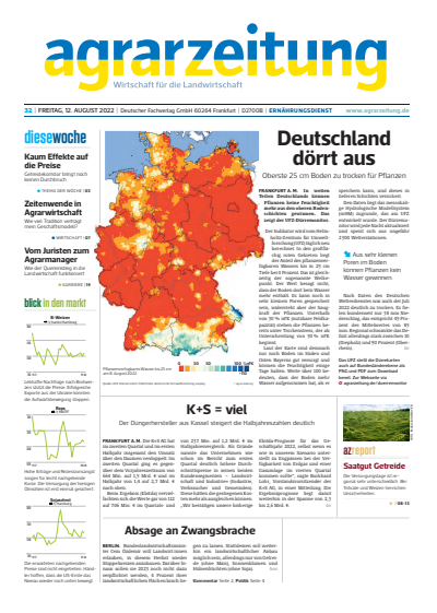 Cover of Volume: agrarzeitung Volume 77 (2022), Edition 32