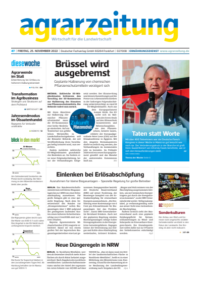 Cover of Volume: agrarzeitung Volume 77 (2022), Edition 47
