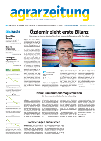 Cover of Volume: agrarzeitung Volume 77 (2022), Edition 48