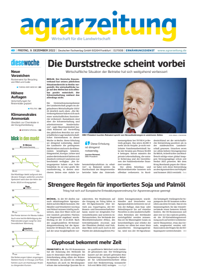 Cover of Volume: agrarzeitung Volume 77 (2022), Edition 49