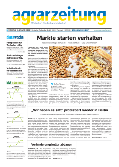 Cover of Volume: agrarzeitung Volume 78 (2023), Edition 2