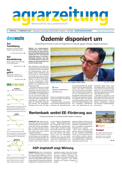 Cover der Ausgabe: agrarzeitung Jahrgang 78 (2023), Heft 5