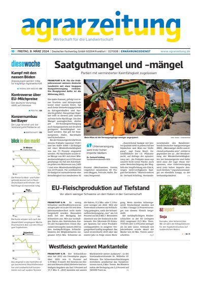 Cover of Volume: agrarzeitung Volume 79 (2024), Edition 10