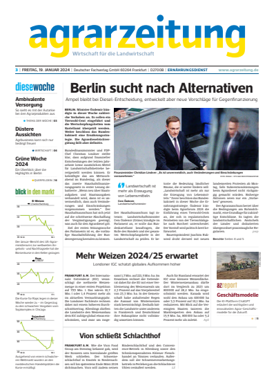 Cover der Ausgabe: agrarzeitung Jahrgang 79 (2024), Heft 3
