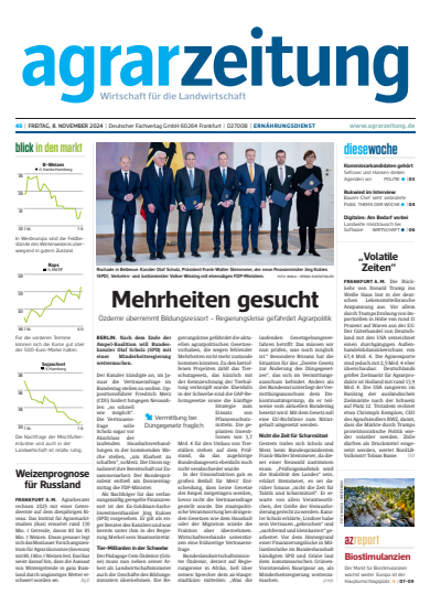 Cover der Ausgabe: agrarzeitung Jahrgang 79 (2024), Heft 45