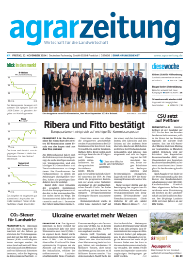 Cover der Ausgabe: agrarzeitung Jahrgang 79 (2024), Heft 47