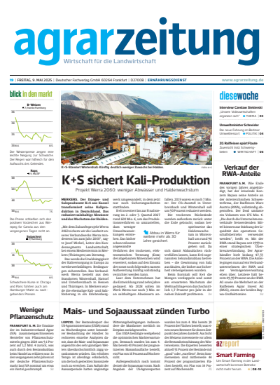 Cover der Ausgabe: agrarzeitung Jahrgang 80 (2025), Heft 19