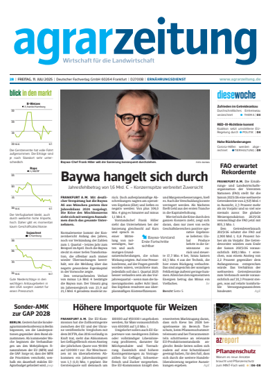 Cover der Ausgabe: agrarzeitung Jahrgang 80 (2025), Heft 28