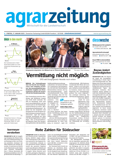 Cover der Ausgabe: agrarzeitung Jahrgang 80 (2025), Heft 3