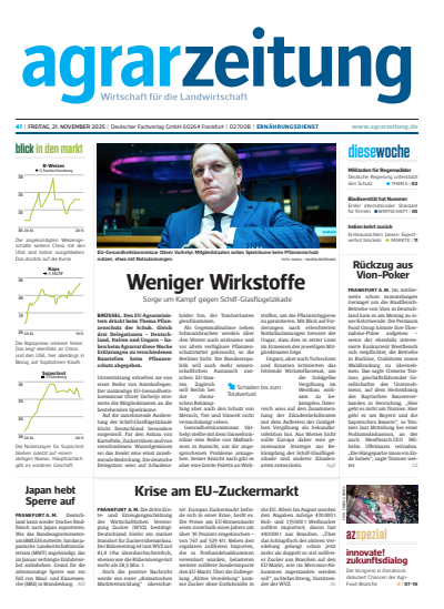 Cover der Ausgabe: agrarzeitung Jahrgang 80 (2025), Heft 47