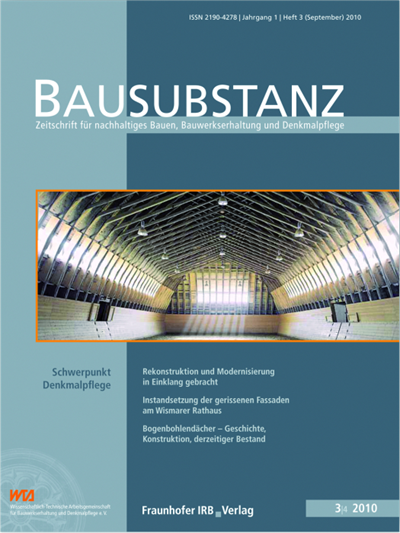 Cover der Ausgabe: Bausubstanz Jahrgang 1 (2010), Heft 3