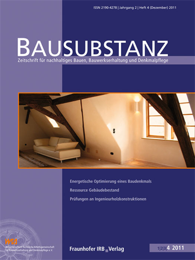 Cover der Ausgabe: Bausubstanz Jahrgang 2 (2011), Heft 4