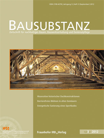 Cover der Ausgabe: Bausubstanz Jahrgang 3 (2012), Heft 3