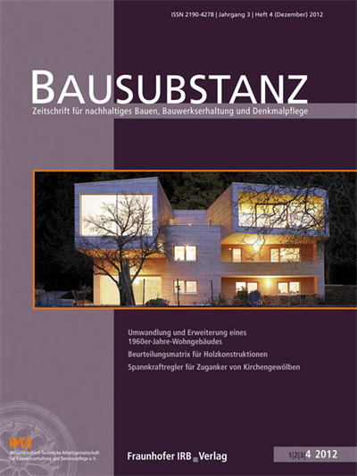 Cover der Ausgabe: Bausubstanz Jahrgang 3 (2012), Heft 4