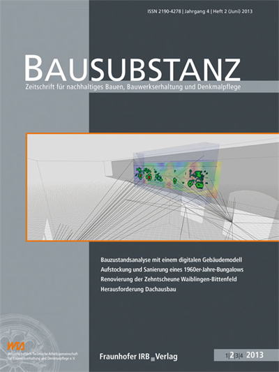 Cover der Ausgabe: Bausubstanz Jahrgang 4 (2013), Heft 2