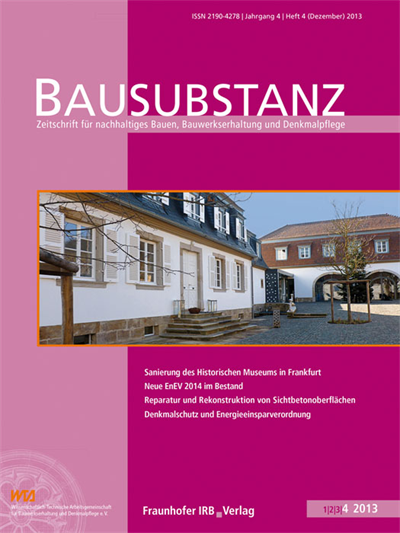 Cover der Ausgabe: Bausubstanz Jahrgang 4 (2013), Heft 4