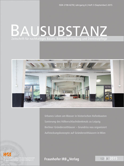 Cover der Ausgabe: Bausubstanz Jahrgang 6 (2015), Heft 3
