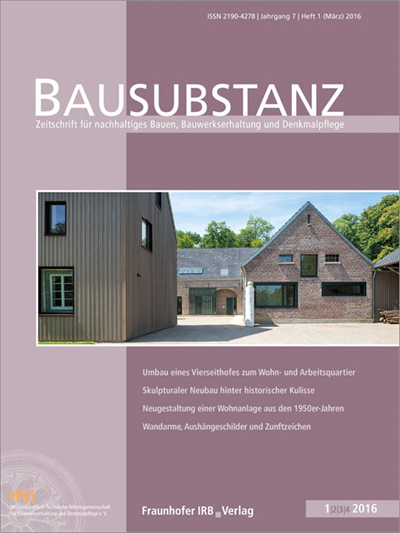 Cover der Ausgabe: Bausubstanz Jahrgang 7 (2016), Heft 1