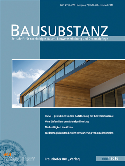 Cover der Ausgabe: Bausubstanz Jahrgang 7 (2016), Heft 4