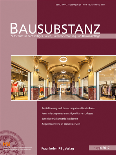 Cover der Ausgabe: Bausubstanz Jahrgang 8 (2017), Heft 4