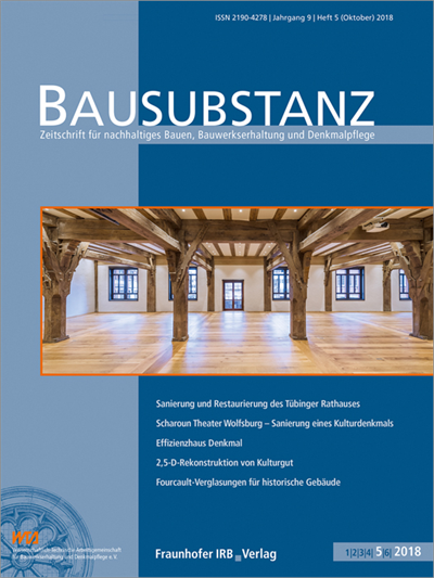 Cover der Ausgabe: Bausubstanz Jahrgang 9 (2018), Heft 5