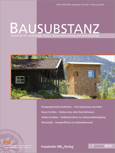 Cover der Ausgabe: Bausubstanz Jahrgang 10 (2019), Heft 1
