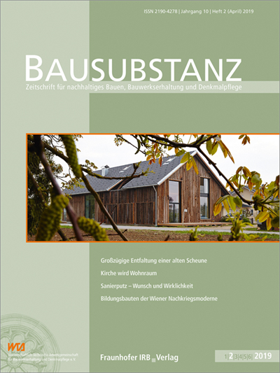 Cover der Ausgabe: Bausubstanz Jahrgang 10 (2019), Heft 2