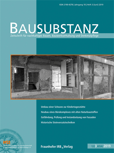 Cover der Ausgabe: Bausubstanz Jahrgang 10 (2019), Heft 3