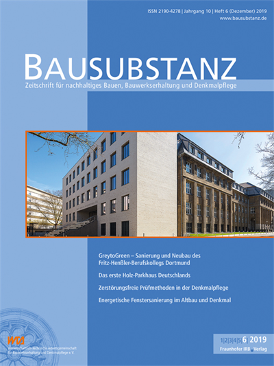 Cover der Ausgabe: Bausubstanz Jahrgang 10 (2019), Heft 6