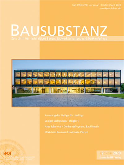 Cover der Ausgabe: Bausubstanz Jahrgang 11 (2020), Heft 2