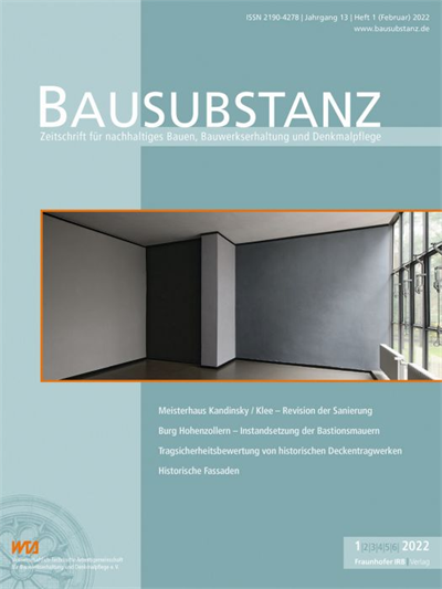 Cover der Ausgabe: Bausubstanz Jahrgang 13 (2022), Heft 1