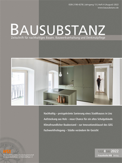Cover der Ausgabe: Bausubstanz Jahrgang 13 (2022), Heft 4