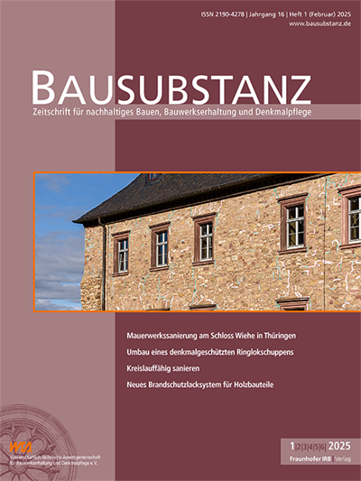Cover der Ausgabe: Bausubstanz Jahrgang 16 (2025), Heft 1