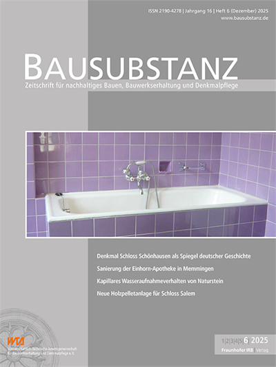 Cover der Ausgabe: Bausubstanz Jahrgang 16 (2025), Heft 6
