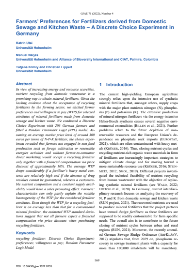 Cover der Ausgabe: GJAE - German Journal of Agricultural Economics Jahrgang 71 (2022), Heft 04