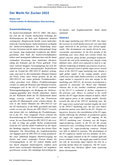 Cover der Ausgabe: GJAE - German Journal of Agricultural Economics Jahrgang 72 (2023), Heft Supplement