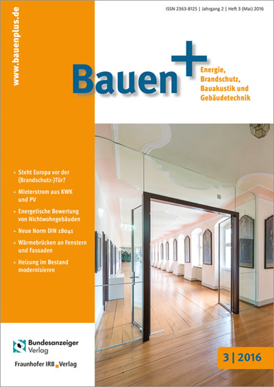 Cover der Ausgabe: Bauen+ Jahrgang 2 (2016), Heft 3