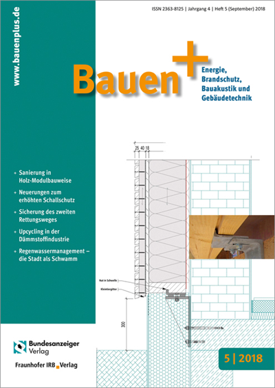 Cover der Ausgabe: Bauen+ Jahrgang 4 (2018), Heft 5