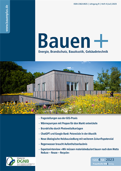 Cover der Ausgabe: Bauen+ Jahrgang 9 (2023), Heft 4