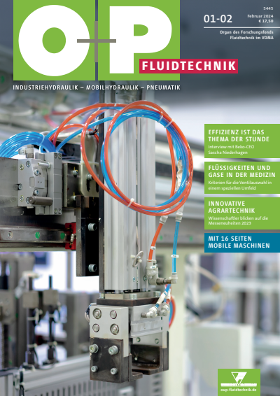 Cover der Ausgabe: O+P Fluidtechnik Jahrgang 68 (2024), Heft 1-2