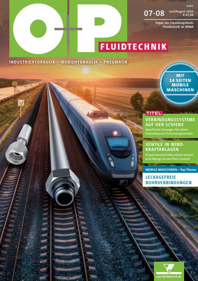 Cover der Ausgabe: O+P Fluidtechnik Jahrgang 68 (2024), Heft 7-8