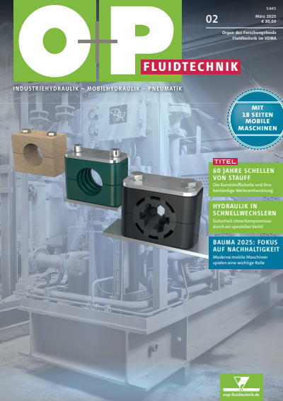 Cover der Ausgabe: O+P Fluidtechnik Jahrgang 69 (2025), Heft 2