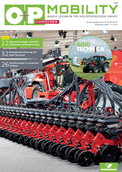 Cover der Ausgabe: O+P Fluidtechnik Jahrgang 69 (2025), Heft Mobility-2